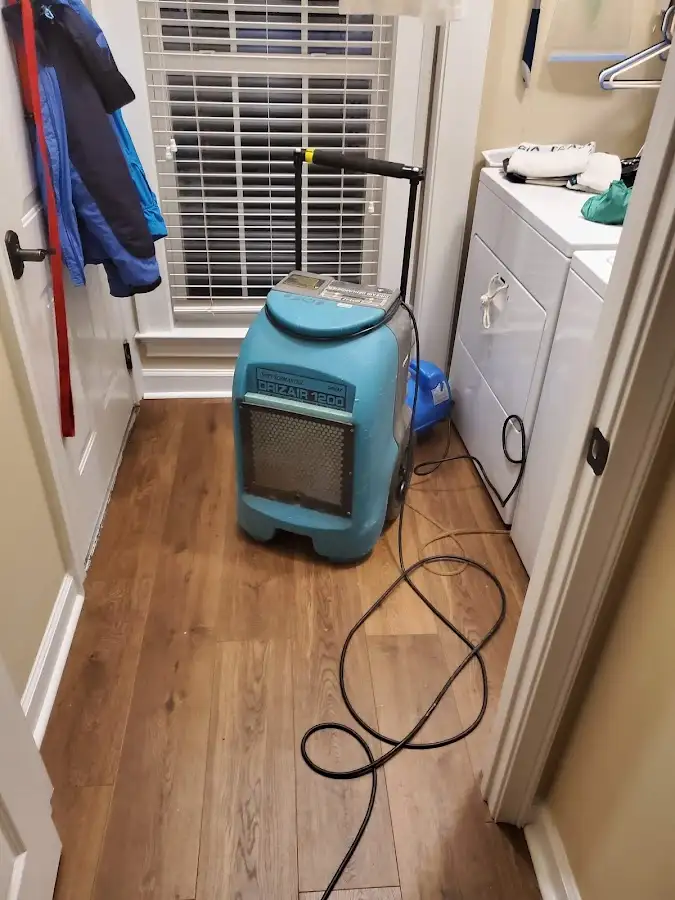 Commercial dehumidifier deployed for Flood Damage Cleanup in Goose Creek