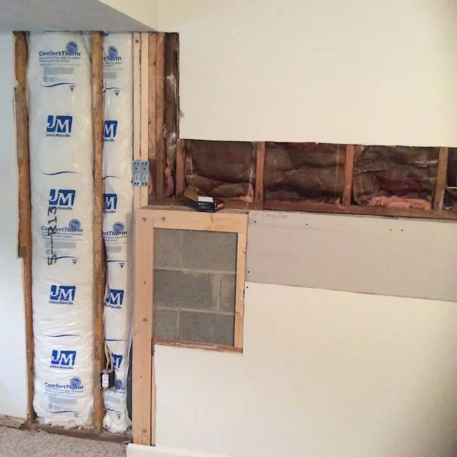 Wall insulation replacement during Contents Cleaning & Restoration in Goose Creek